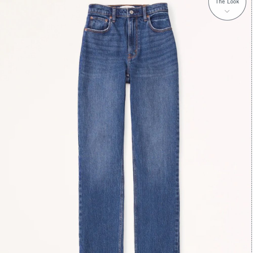 Abercrombie 90s Ultra High Rise Straight Jeans 25R